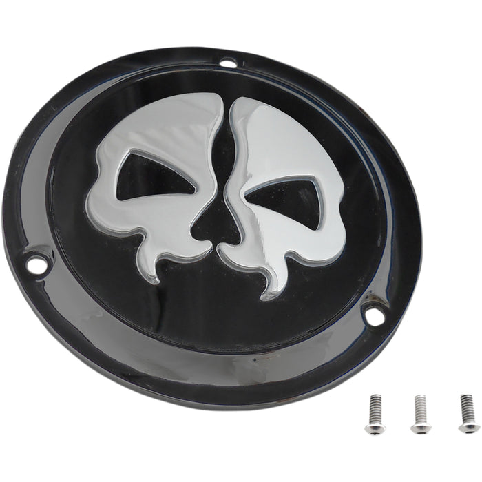 DRAG SPECIALTIES Split Skull Derby Cover - 3-Hole