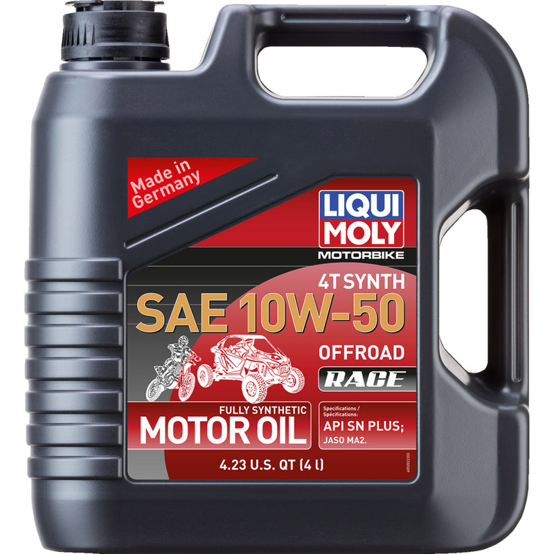 LIQUI MOLY 3601-0679 20080 Offroad Race Synthetic 4T Engine Oil Off-Road Synthetic Oil - 10W-50 - 4L