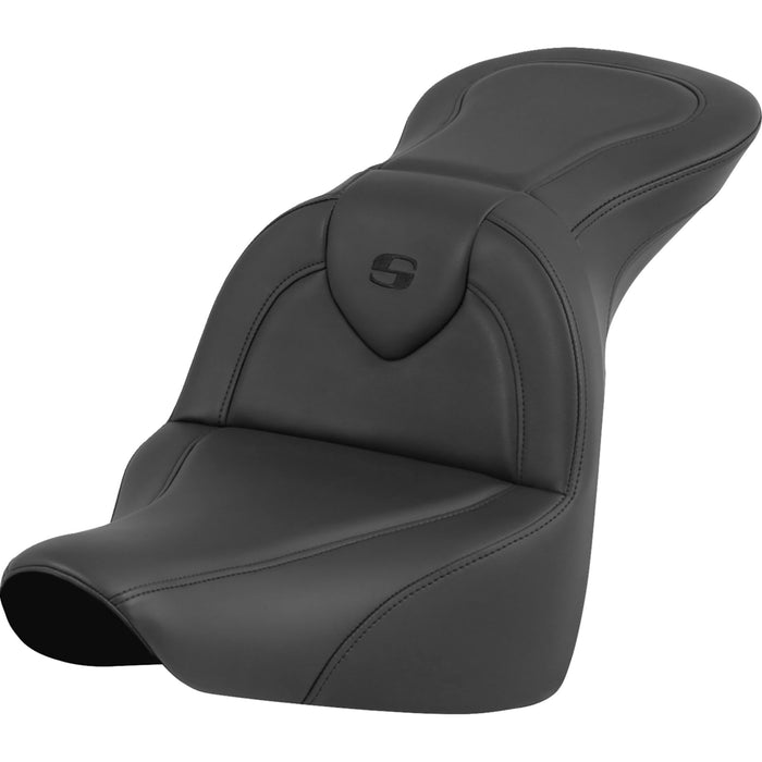 SADDLEMEN 0802-1619 818-27-187 RoadSofa™ Seat - Black - without Driver Backrest - FLFB/FXBR '18-'24