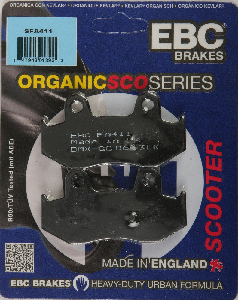 EBC Brake Pads Organic - SFA411 Suzuki 400 Burgman 2003-2006