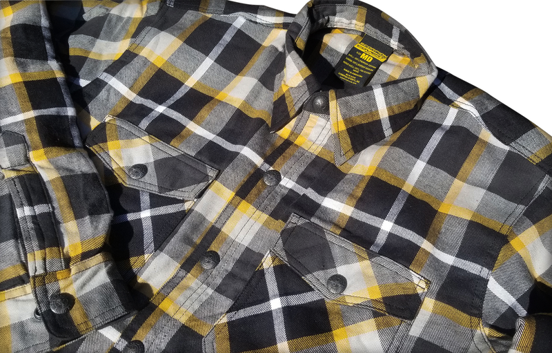 Scorpion Exo 75-6130X 13803-6 COVERT MOTO FLANNEL WHITE/YELLOW XL