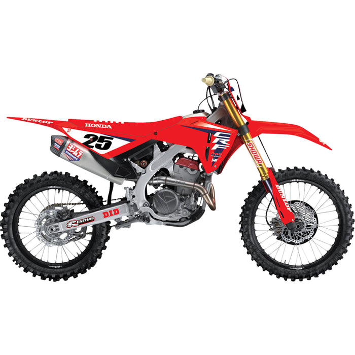 D'COR VISUALS 4302-7448 20-10-205 Complete Graphics Kit Graphic Kit - '25 HRC - Honda - CRF150R