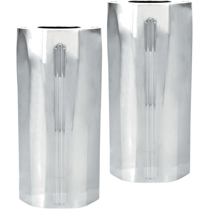 PERFORMANCE MACHINE (PM) 0411-0098 0208-2102-CH Fork Slider Covers — Tech - Chrome - Tech