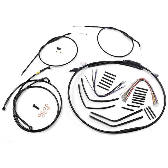 BURLY BRAND 0662-0596 B30-1190 Jail Bar Cable Kit - 12" Handlebars - Black Vinyl