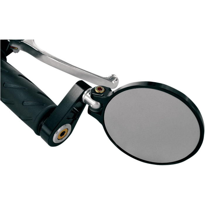 JOKER MACHINE 0640-0487 09-303B Folding Bar End Mirror Folding Bar-End Mirror - 3-1/4" - Black