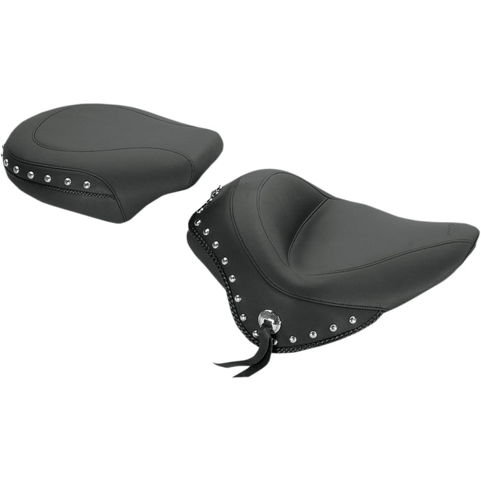 MUSTANG 0802-0759 76750 Wide Vintage Solo Seat - Touring Studded Solo Seat - FXS