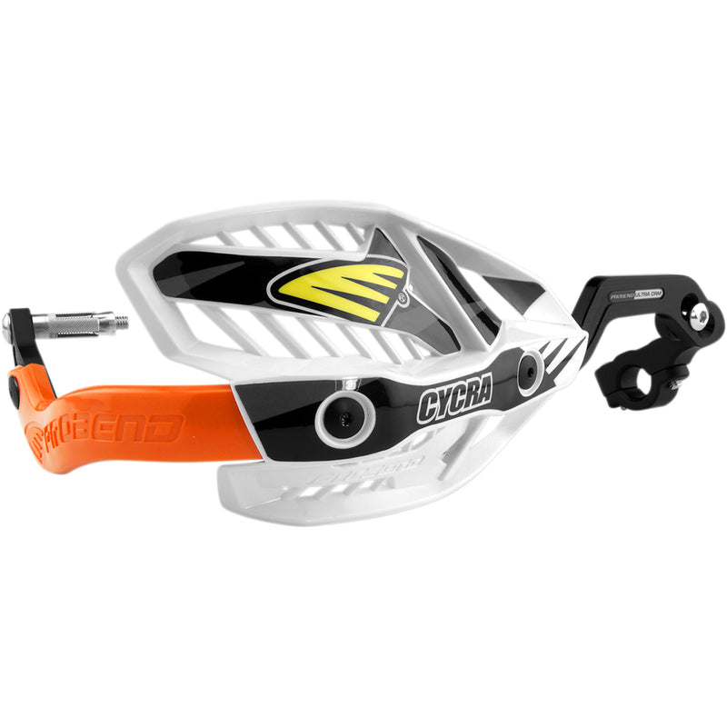CYCRA 0635-1192 1CYC-7408-22X Ultra Probend CRM Wrap Around Handguards for 1-1/8" Handlebars Handguards - Ultra - Oversized - White/Orange