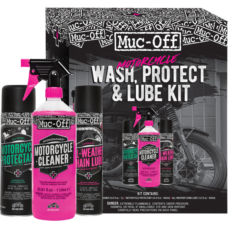 MUC-OFF USA 3704-0406 20095US Motorcycle Wash, Protect & Lube Kit