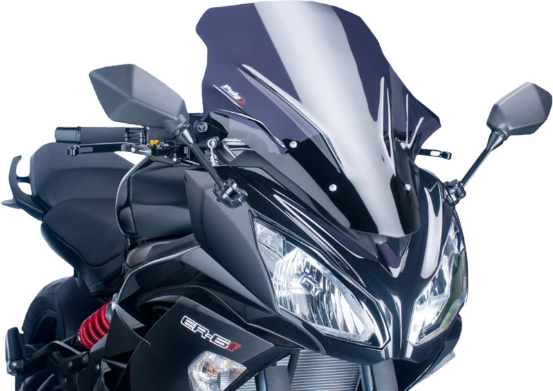 Puig Hi-Tech Parts Windscreen Racing Dark Smoke - 5998F Kawasaki Ninja 650 2012-2016