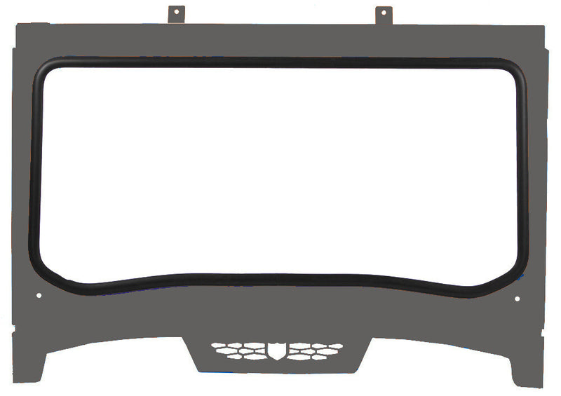 Pro Armor Asylum Front Windshield Stealth Grey - P188W460SG Polaris RZR 2019-2022