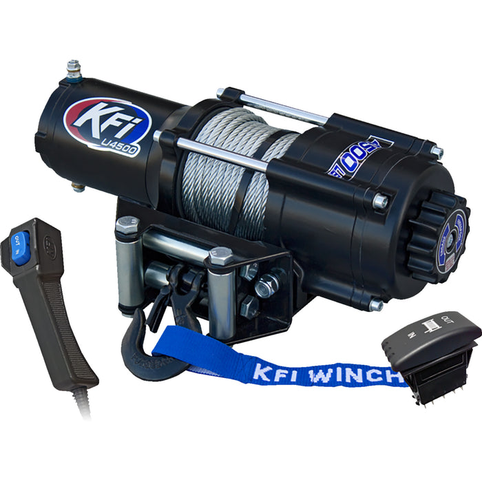 KFI PRODUCTS 4505-1131 U45-R2 UTV Winch U45-R2 Winch - 4500 lb - Steel Cable
