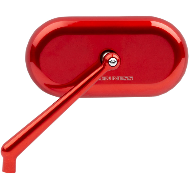 ARLEN NESS 0640-1398 13-176 Forged Oval Mirror - Side View - Oval - Red - Left