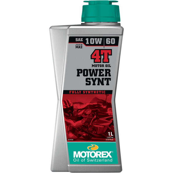 MOTOREX 3601-0760 308252 Power Synt Synthetic 4T Engine Oil Power Synt 4T Engine Oil - 10W-60 - 1L