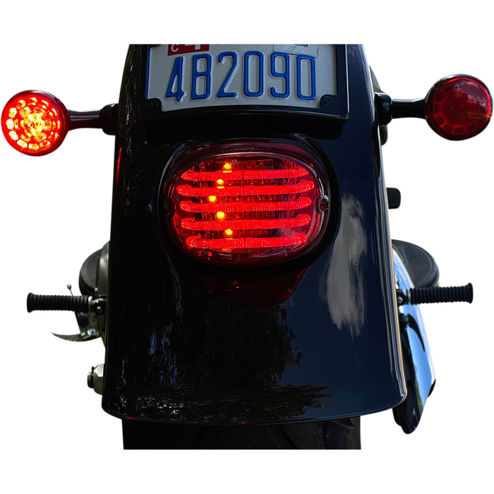 CUSTOM DYNAMICS 2010-1416 PB-TL-INT-TW-R ProBEAM® Integrated Low Profile LED Taillights with Auxiliary Turn Signals - Taillight/Turn Signal - Top Window - Red Lens