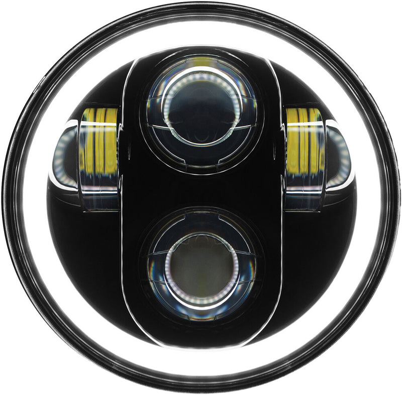 Pathfinder 226-0034 HD5MBH 5 3/4" LED HEADLIGHT WITH FULL HALO BLACK