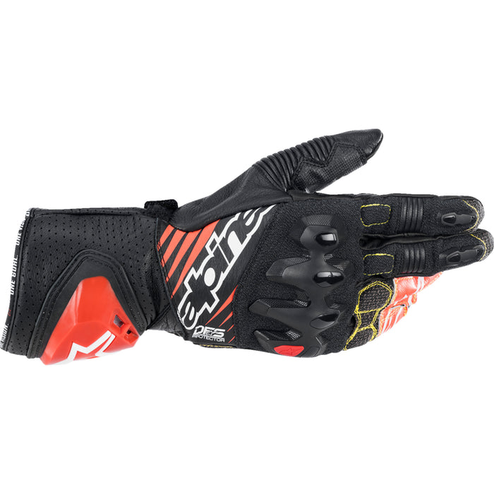 ALPINESTARS GP Tech V2 S Gloves Black/White/Fluo - Red