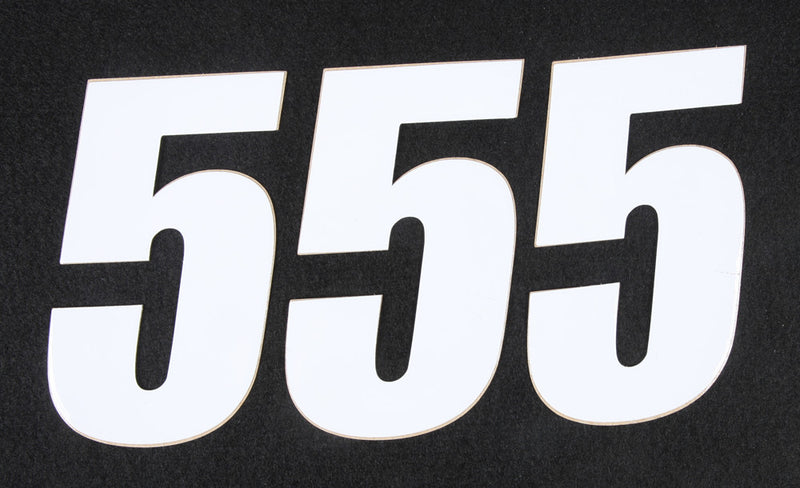 D'cor Visuals D-Cor Number 5 White 4" 3/PK - 45-14-5