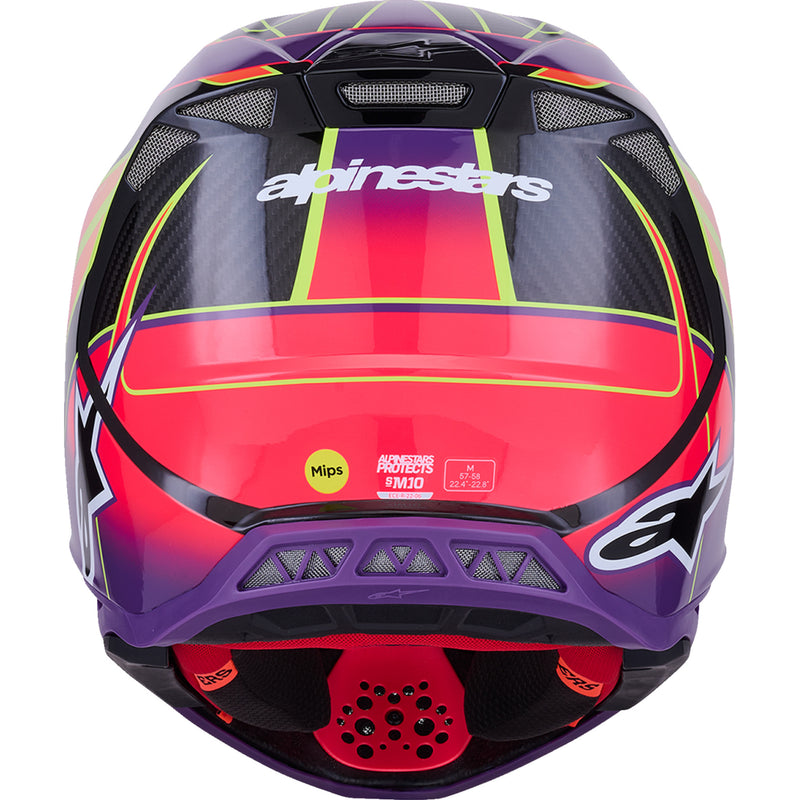 ALPINESTARS Supertech M10 Era MIPS® Helmet - Gloss Pink/Violet/Yellow Fluo