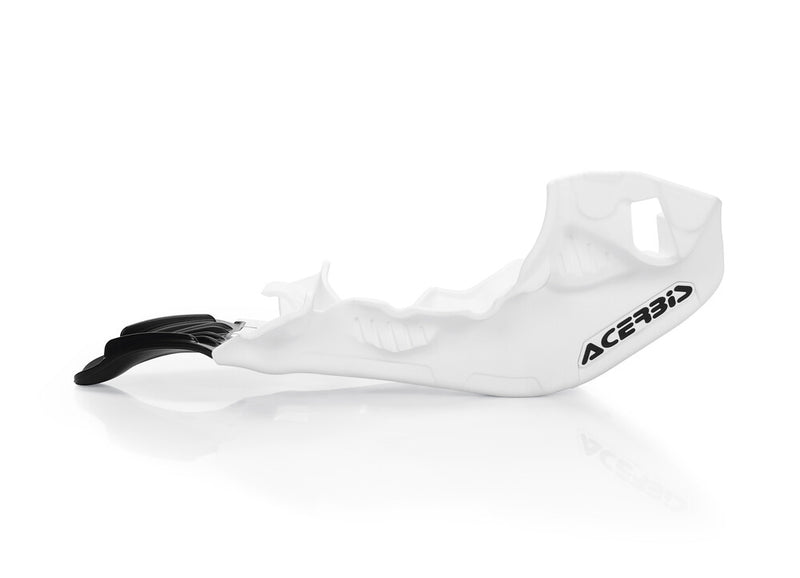 Acerbis 2791671035 Skid Plate With Linkage Guard White Black Husqvarna TE250i / TE300i 2020-2023