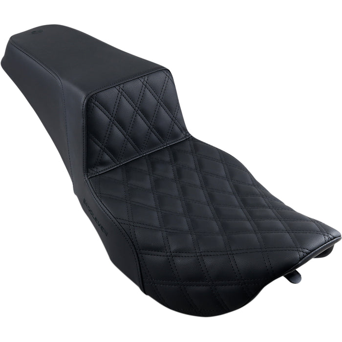 SADDLEMEN 0801-1096 897-06-172 Step-Up Seat — Front Lattice Stitch - Black