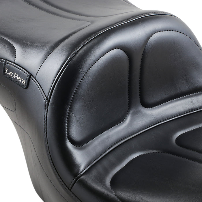 LE PERA 1910-2150 LH-957 Maverick Seat - without Backrest - Stitched - Black - FLH/FLT '02-'07