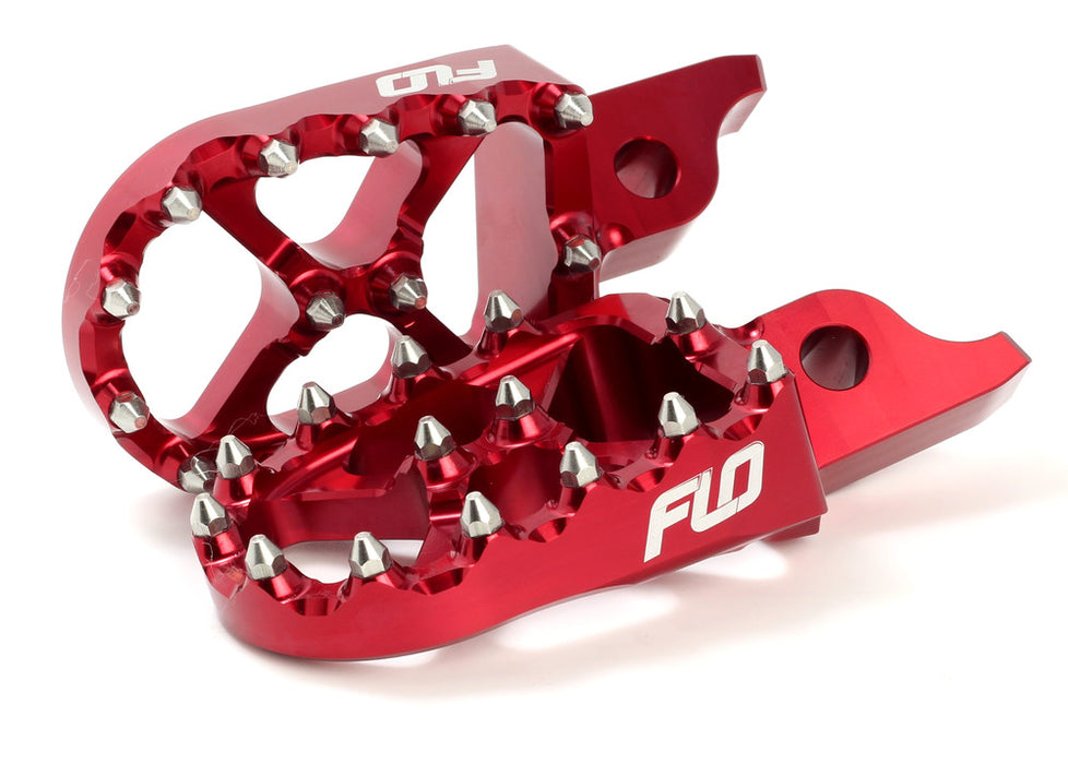 Flo Motorsports 122-8016 FPEG-792R PRO SERIES FOOT PEGS RED KAW/HON