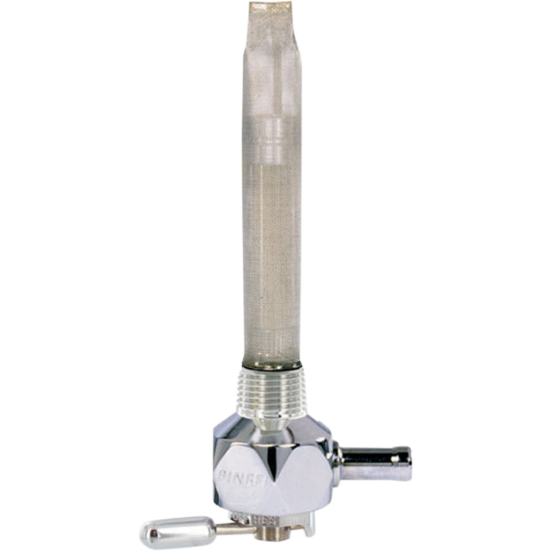 PINGEL DS-390258 4211-CD Power-Flo Fuel Valve - Hex Fuel Valve - Diamond Chrome - 3/8" NPT