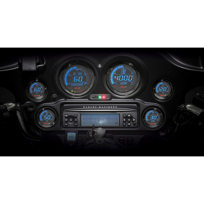 KOSO NORTH AMERICA 2210-0403 BA050903 Six-Piece Gauge Kit Universal 6-Piece Gauge Kit - Black