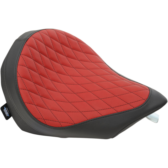 DRAG SPECIALTIES Low-Profile Solo Seat Diamond - Stitch Victory '03-'17