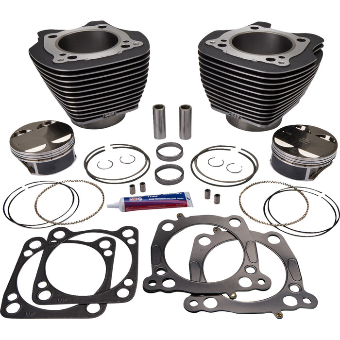 S&S CYCLE 0931-0836 910-0684 Big Bore Cylinder Kit - 128" Big Bore Cylinder Kit - M8 - Black