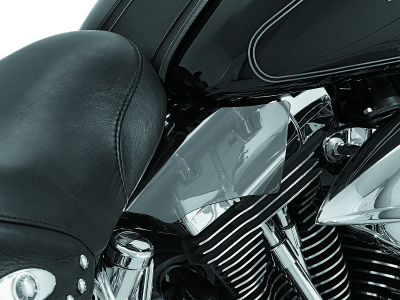 Kuryakyn 1186 Saddle Shields Heat Deflectors 00-17 Softail Smoke - User 1