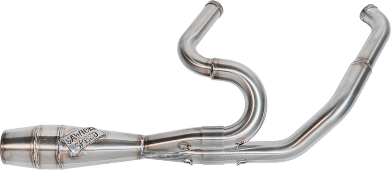 Sawicki 2IN1 Twin CAM FLT Shorty Cannon Brushed SS - 930-01225 For Harley Touring 1995-2016