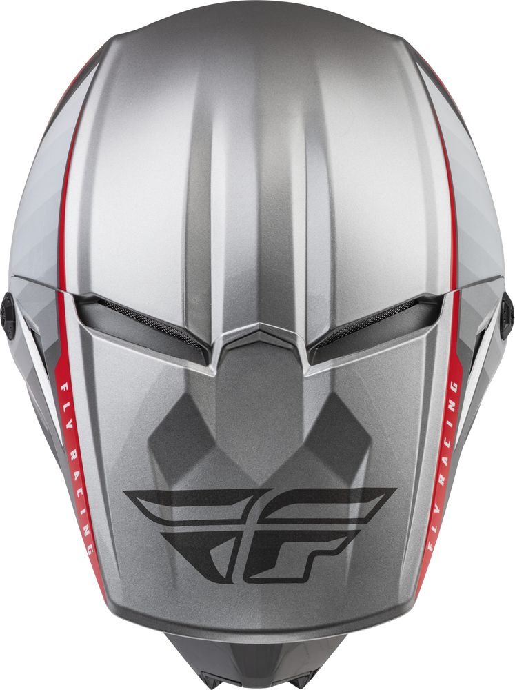 Fly Racing 73-8643M 73-8643M KINETIC DRIFT HELMET CHARCOAL/LIGHT GREY/RED MD