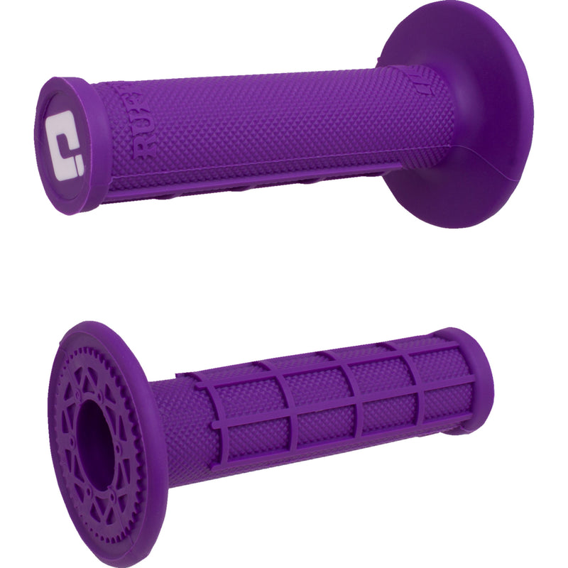 ODI 0630-3318 H01RFPR Ruffian MX Half Waffle Single-Ply Grip Grips - Ruffian - Half Waffle - Purple