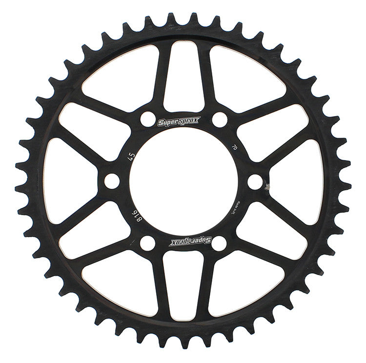 Supersprox Rear Sprocket Steel 45T-530 Black - RFE-816-45-BLK Suzuki 750 / 1100 / 1200S Bandit / GSF1200S Bandit 1990-2005