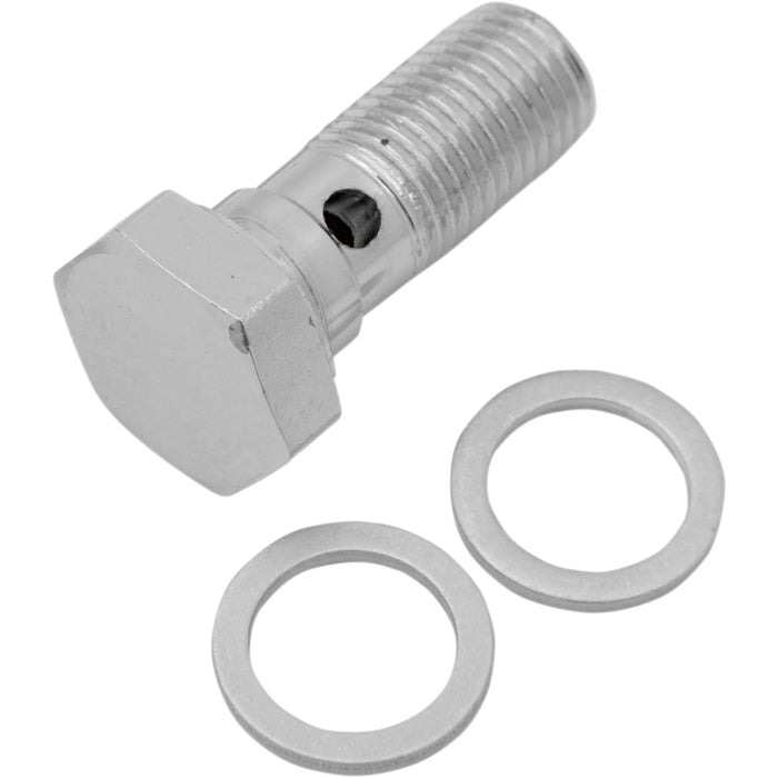 DRAG SPECIALTIES DS098109 Universal Chrome Steel Banjo Bolt Banjo Bolt - 3/8-24