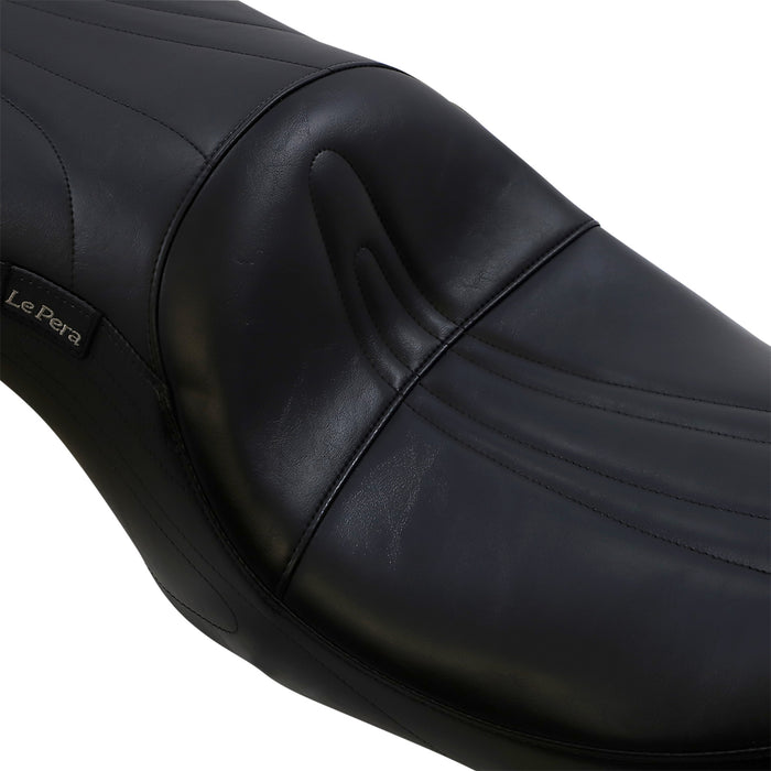 LE PERA 0801-0195 LH-907RK Sorrento 2-Up Seat - Stitched - Black - FLHR '02-'07