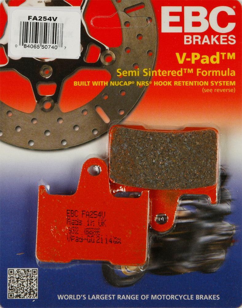 EBC Brake Pads V-Series - FA254V For Harley Sportster 2014-2018 | Kawasaki Concours 14 / ZG1400A Concours 14 / Ninja 2008-2017