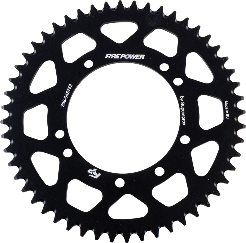 Fire Power Rear Sprocket Aluminum 52T Black - FPA-457-52-BLK Kawasaki Dirt Bikes 1983-2024