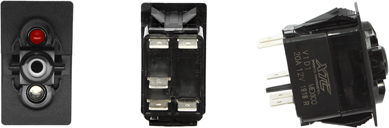 Xtc Power Products Dash Switch Body Single ACC RED Blue - SW11-RB000000
