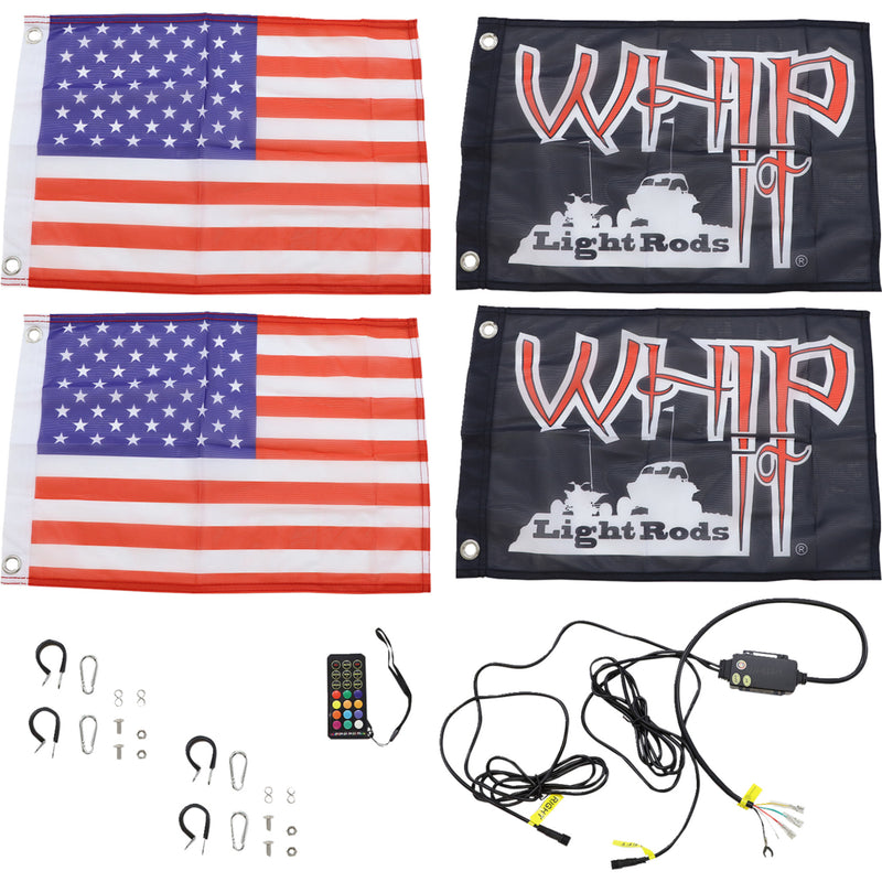 WHIPITLIGHTRODS 2040-2943 QD-CHSBTR-122 Bluetooth RGB Light Rod with Quick Disconnect 2' Light Rod Whip - Chase - Quick Disconnect