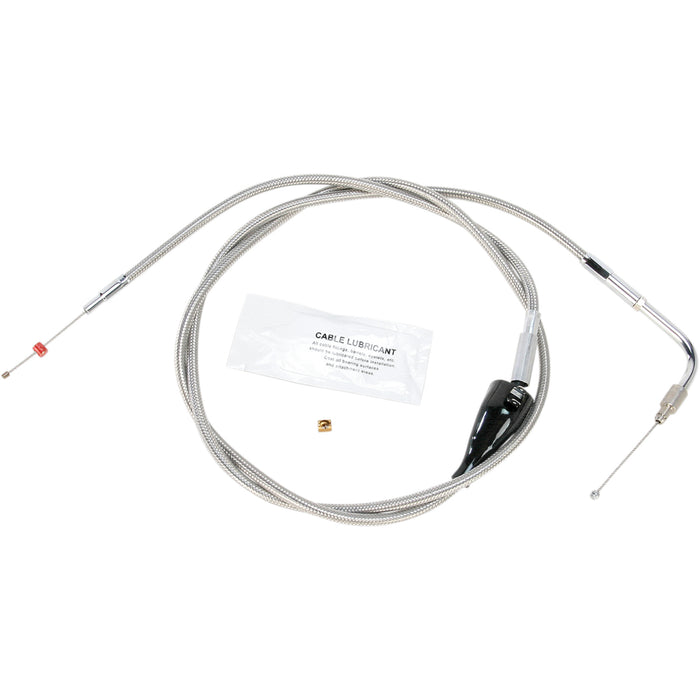 BARNETT 0651-0694 102-30-41004-12 Stainless Steel Throttle/Idle Cable - Cruise - +12"