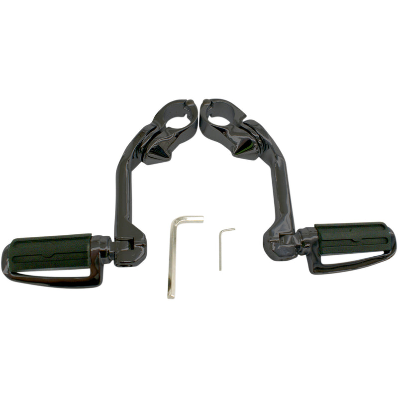 RIVCO PRODUCTS 1624-0363 MV125MB Highway Pegs With Mounting Arms Highway Peg Mount - Black