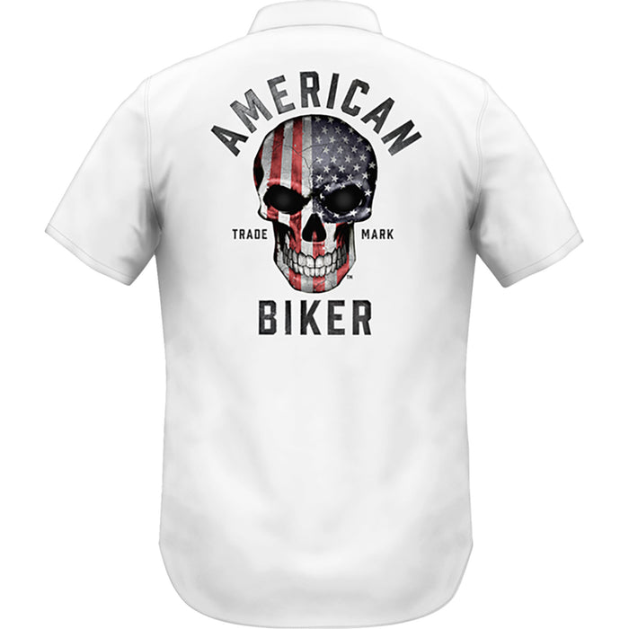 AMERICAN BIKER 3040-3412 ABBRWBSAM13ST74WH3R Biker Sam Lightweight Shirt red/white/blue - 3xl