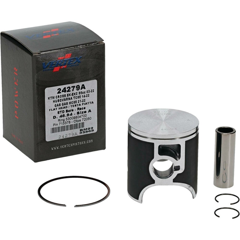 Vertex Piston Kit Cast Race 46.94/Standard GAS - 24279A For KTM SX 85 2009-2024 | Husqvarna 17/14 2014-2024