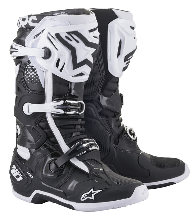 Alpinestars 482-02011 2010020-12-11 TECH 10 BOOTS BLACK/WHITE SZ 11