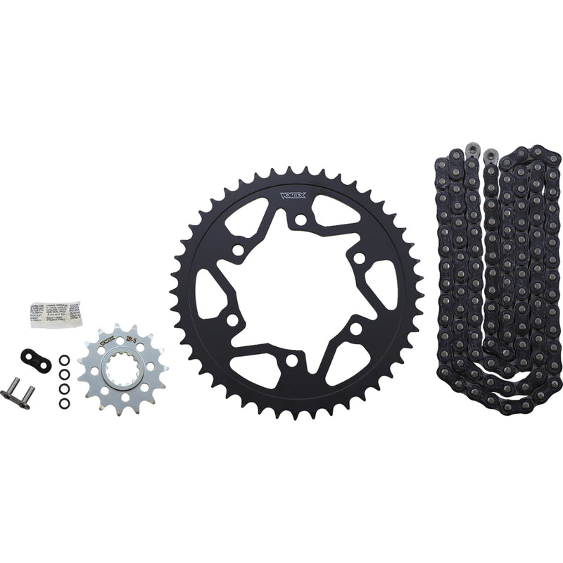 VORTEX 1230-1543 CK6457 Chain and Sprocket Kit Chain Kit - Black