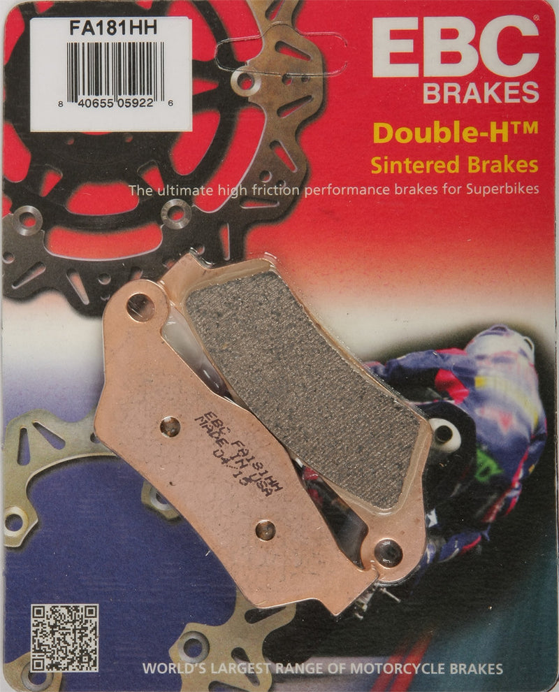 EBC Brake Pads - FA181HH For Harley Street 2016-2018 | Husqvarna Dirt Bikes 2009-2015 | Ducati Motorcycles 2005-2008 | Aprilia Futura 2001-2005