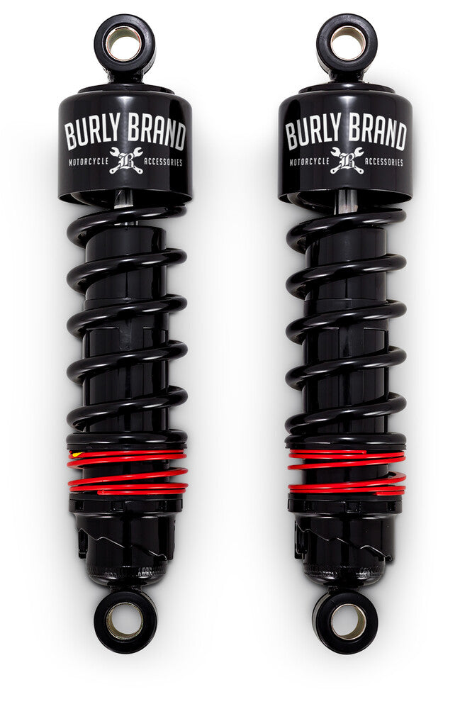 Burly Brand Slammer Plus Shocks 11.5" Black FLT - B28-1204B For Harley Touring 1997-2026