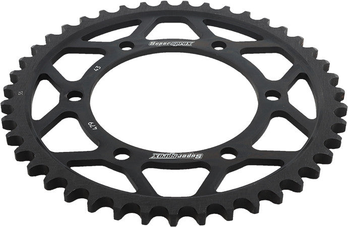 Supersprox Rear Sprocket Steel 43T-530 Black - RFE-479-43-BLK For Kawasaki Ninja 600R / 600R Ninja 1985-1997 | Husqvarna TC 65 2018-2021